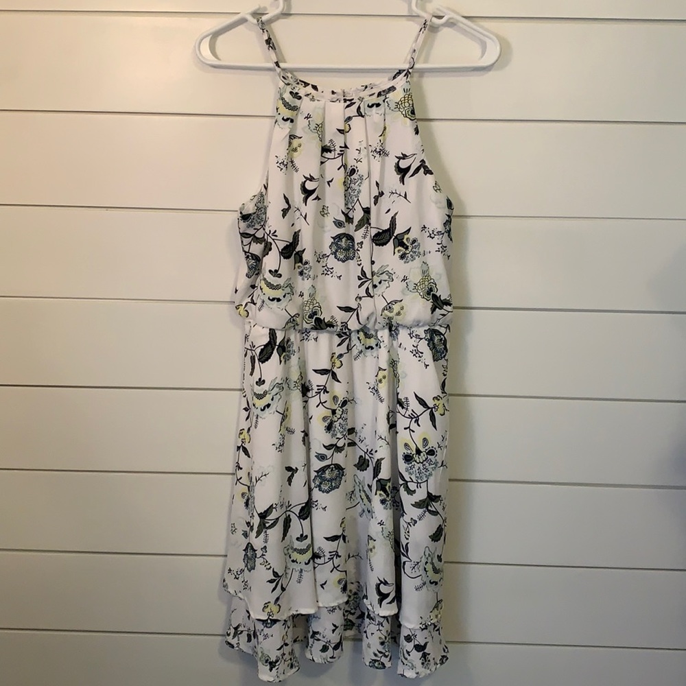 Blue Rain Floral Dress